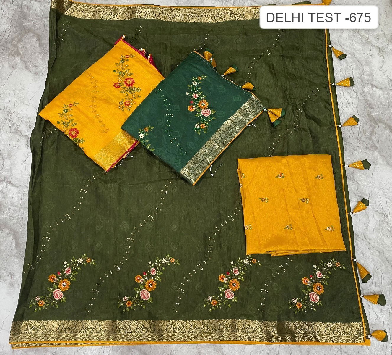 Delhi Test 675 By Kalpatru Jacquard Dolla Silk Sarees Wholesale Shop In Surat